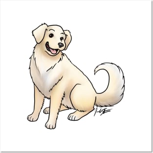 Dog - Golden Retriever - Cream Posters and Art